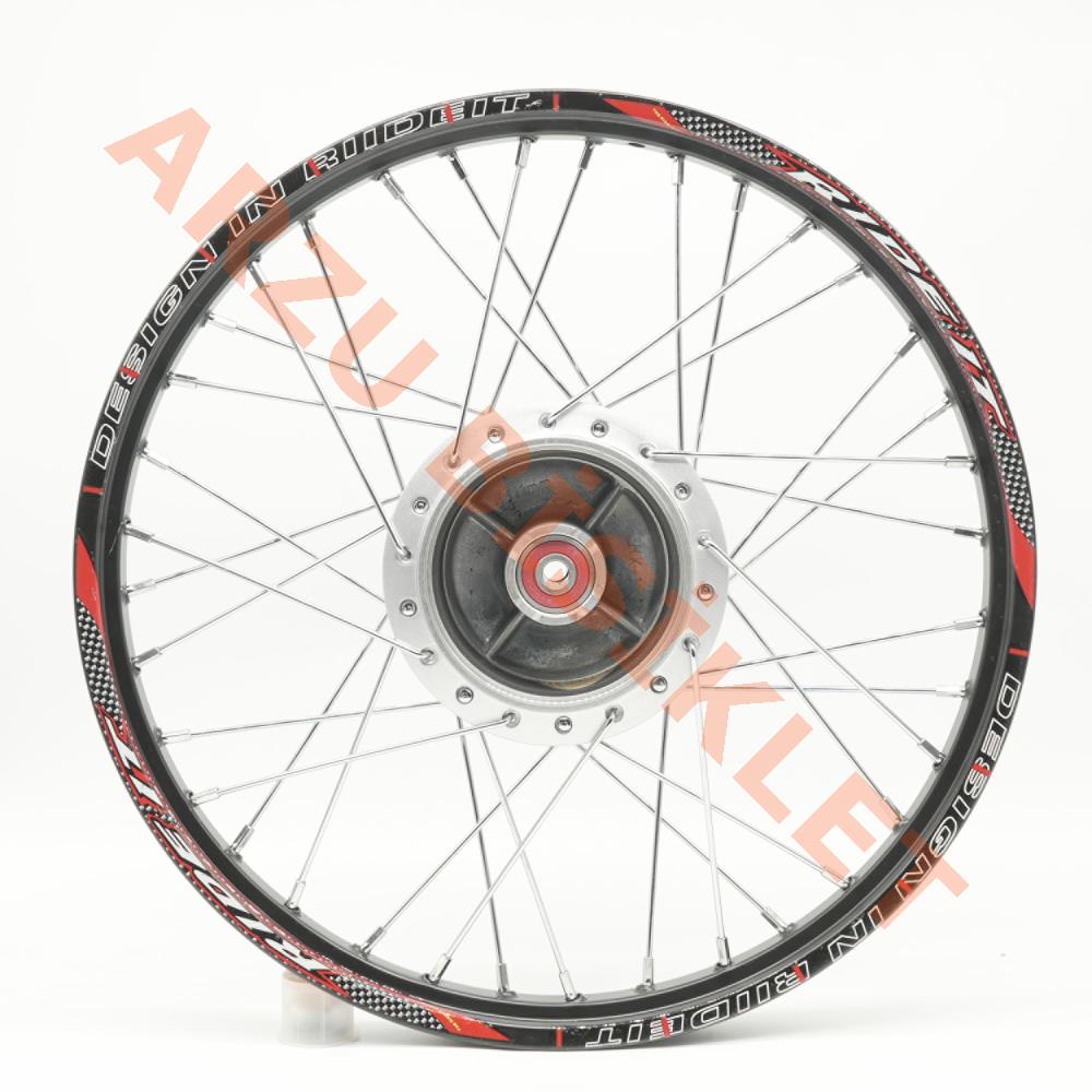 1.20 x 17 TELLİ JANT KOMPLE ÖN [KAMPANA FREN MODELİ] SİYAH JANT RİDE IT
