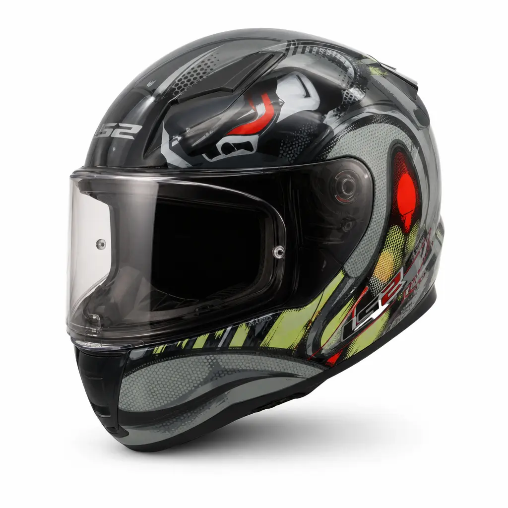 LS2 RAPID-2 XXL BEDEN SPOX GRİ-KIRMIZI KASK