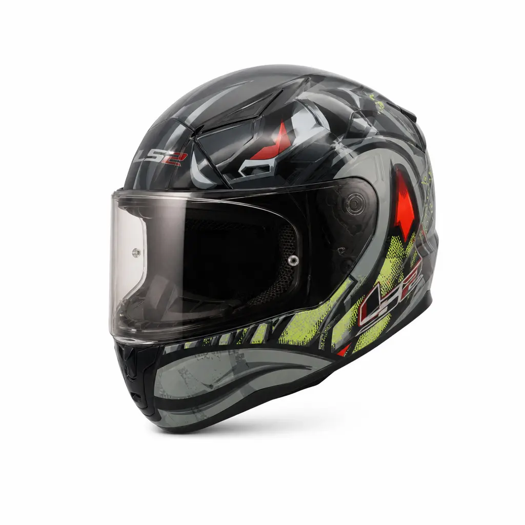 LS2 RAPID-2 3XL BEDEN SPOX GRİ-KIRMIZI KASK