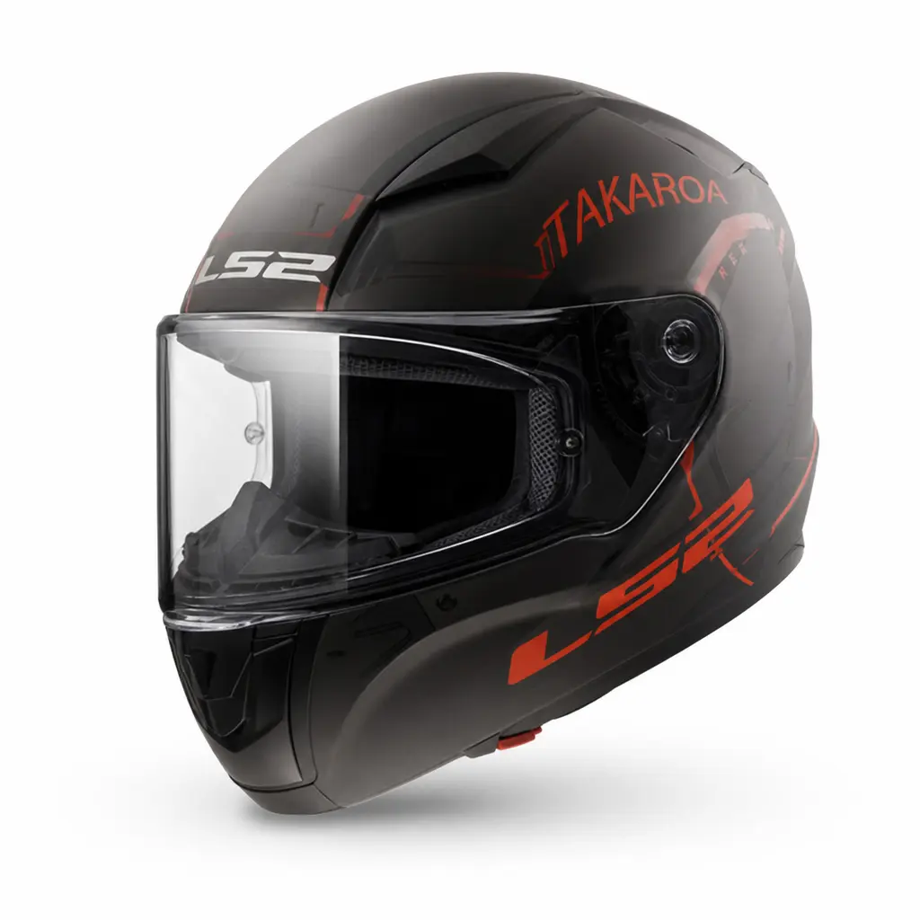 LS2 RAPID2 XXL BEDEN TAKAROA MAT SİYAH-KIRMIZI KASK