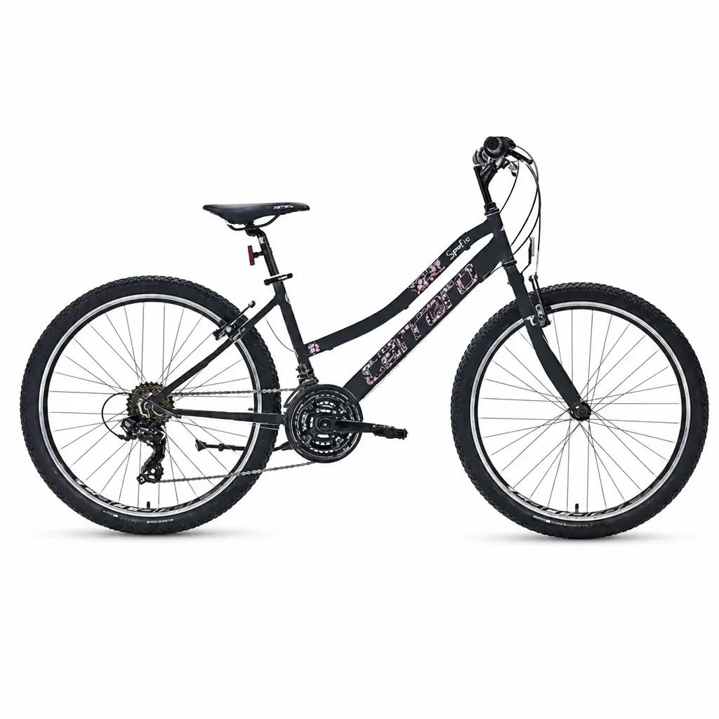 24 CARRARO SPEED 242 BİSİKLET 21V VB FREN MAT SİY. PEMBE