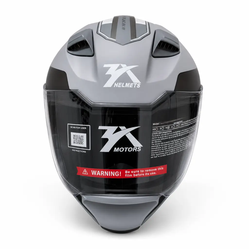 3X ÇENE KAPALI KASK XL GRİ