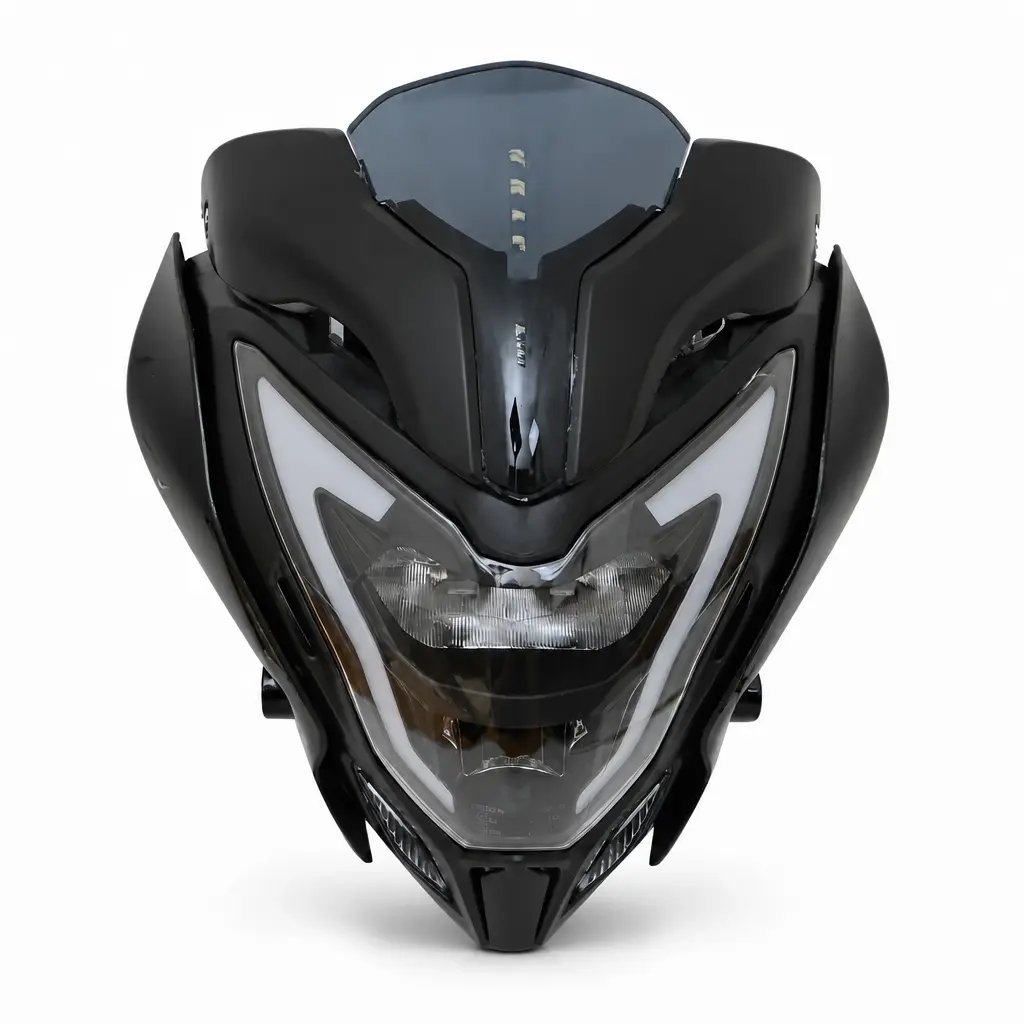 ÖN FAR - ÖN GRENAJ - SİPERLİK CAMI KOMPLE [LEDLİ] BAJAJ PULSAR NS 200 - E BELGELİ
