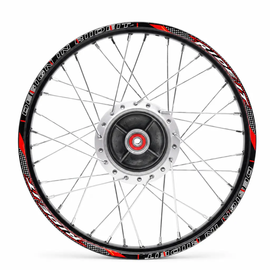 1.20 x 17 TELLİ JANT KOMPLE ÖN [KAMPANA FREN MODELİ] SİYAH JANT RİDE IT