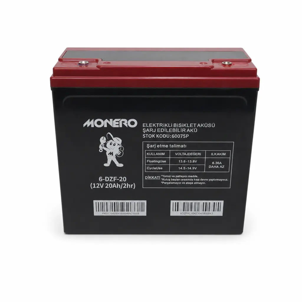 12V-20/24 AMPER [DİK] [180*78*170 mm] E-BIKE AKÜ - MONERO