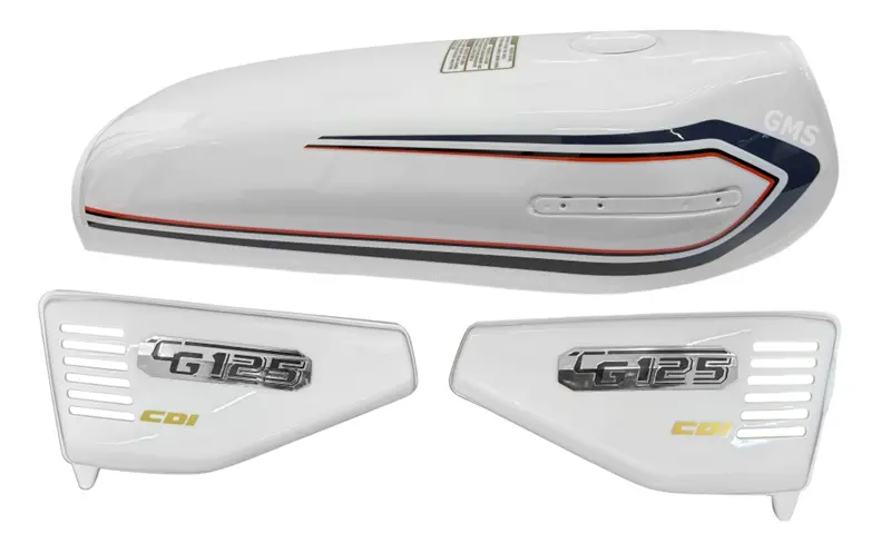 BENZİN DEPO KESİK + YAN KAPAK SET BEYAZ CG125