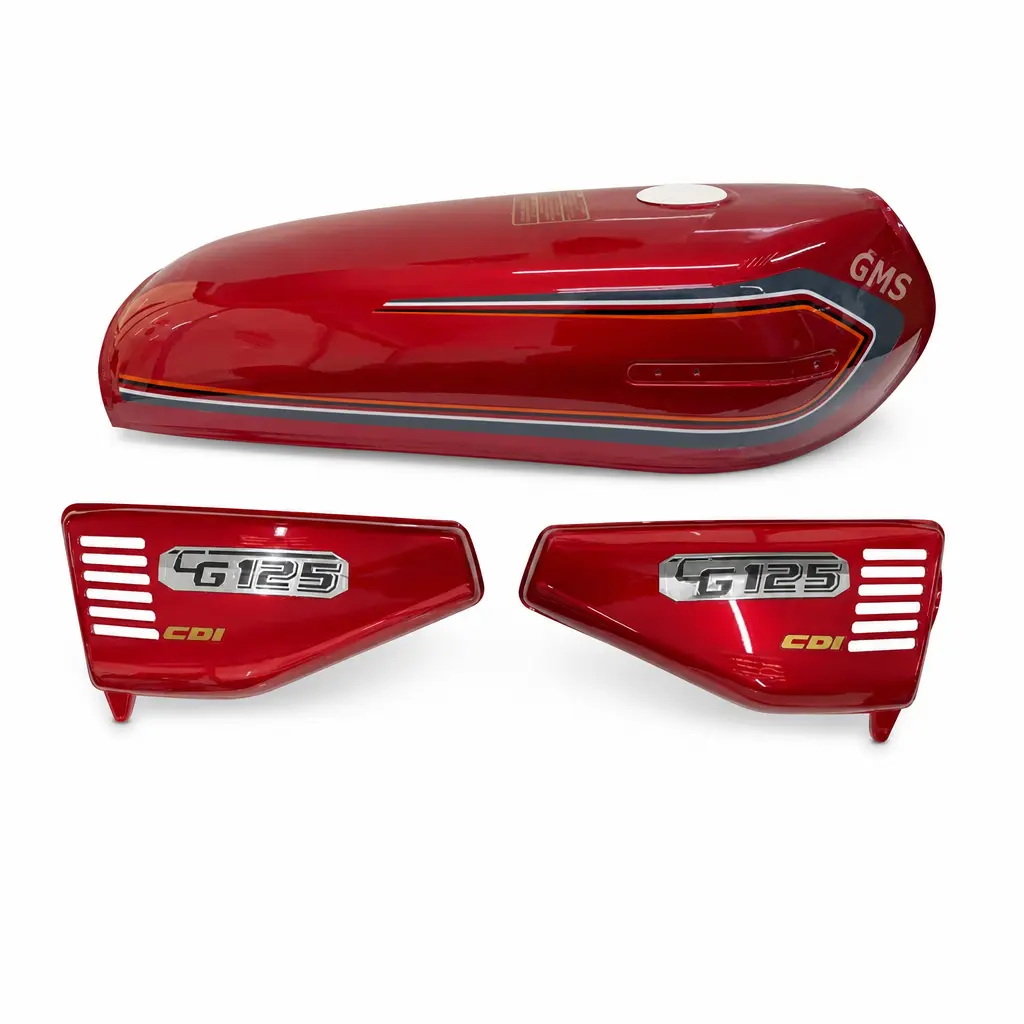 BENZİN DEPO KESİK + YAN KAPAK SET KIRMIZI CG125