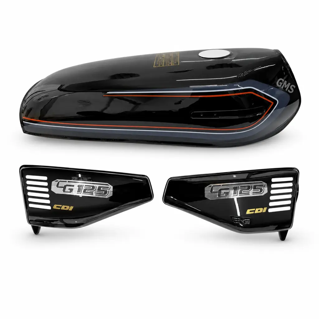 BENZİN DEPO KESİK + YAN KAPAK SET SİYAH CG125