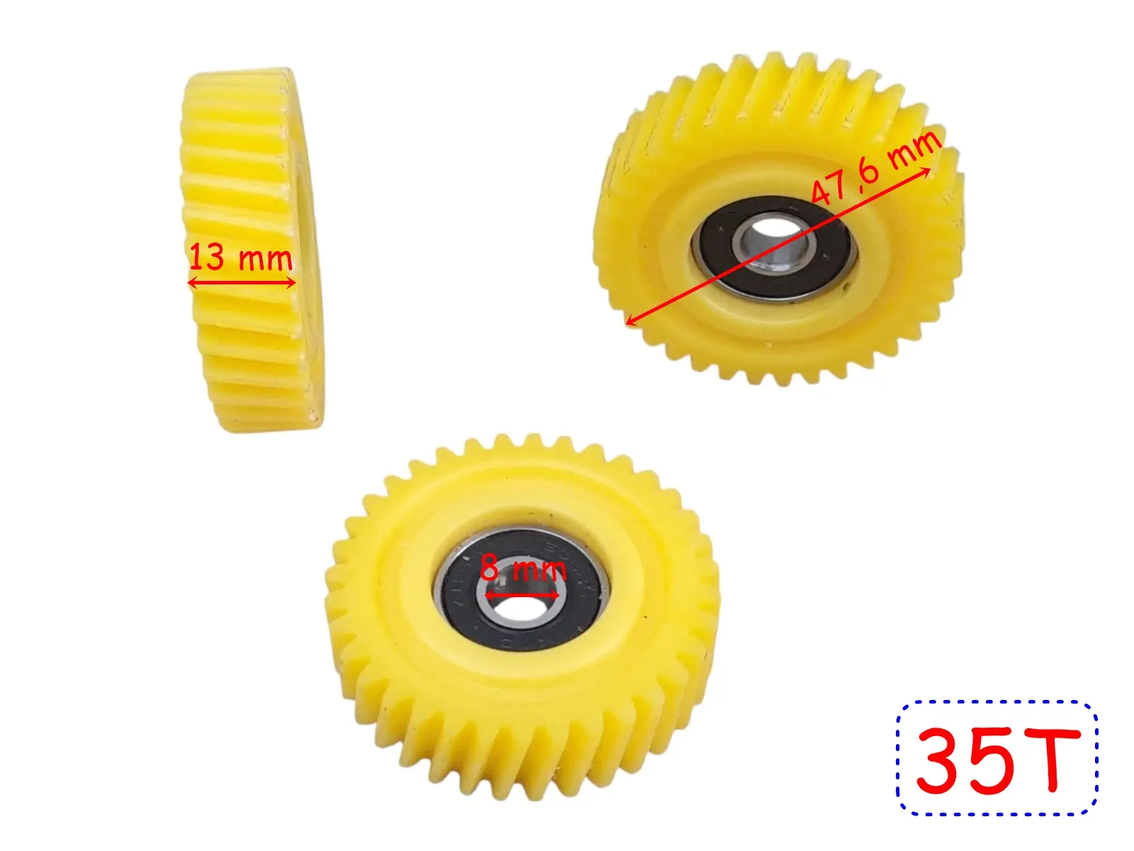 E-BİKE PEDAL DESTEKLİ DİŞLİ 3 LÜ SET 35T HELİS 13mm KESTAMİT ÖM