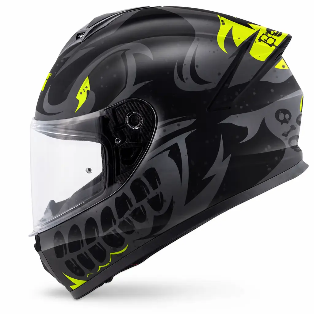 GIVI 50.X L BONES MAT SİYAH-NEON SARI KASK LS2