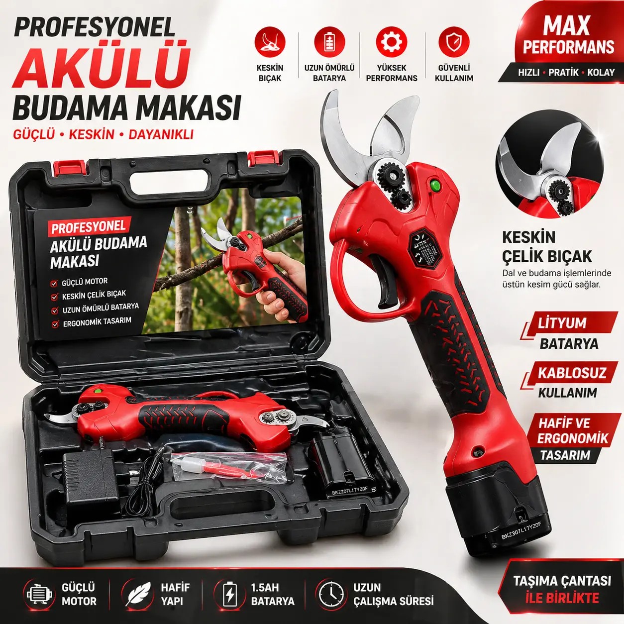RAPCO BUDAMA MAKASI ŞARJLI