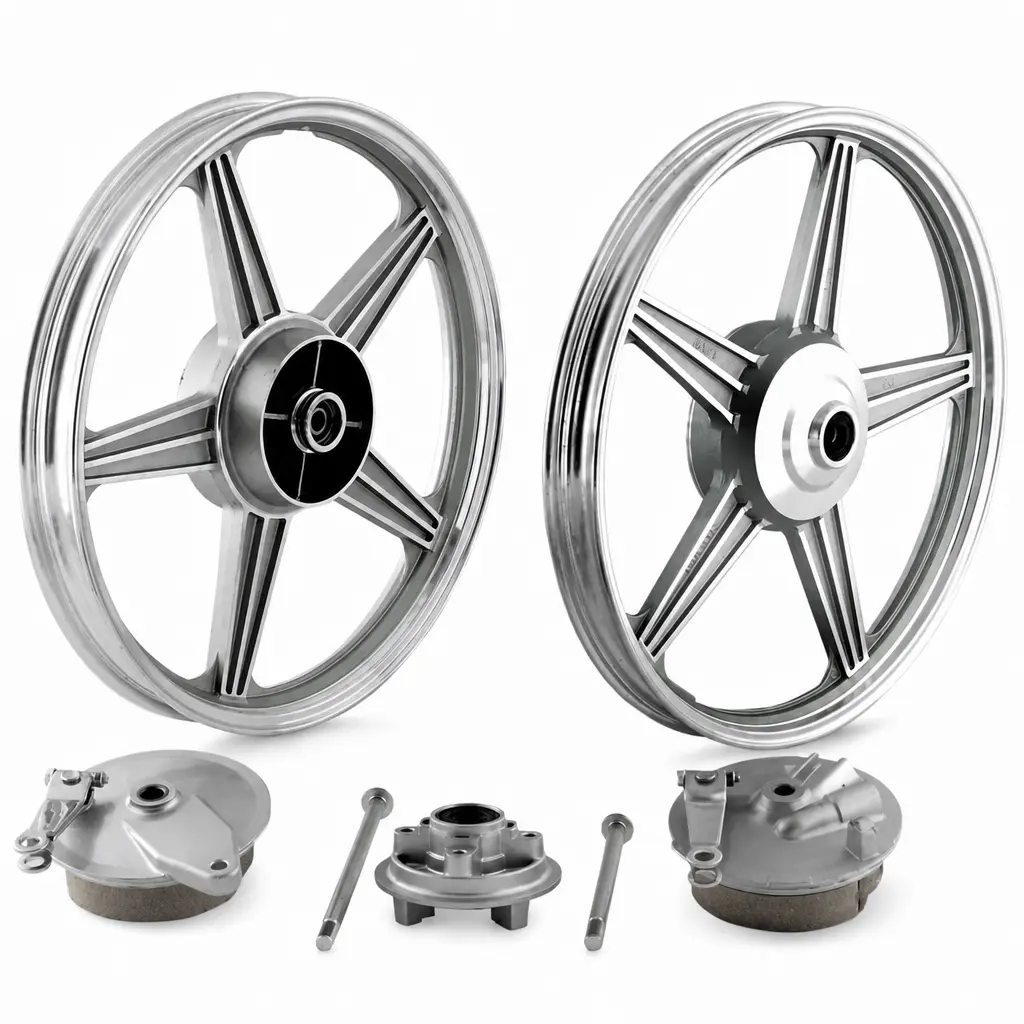 ÖN-ARKA JANT ALÜMİNYUM BÜYÜK BALATA-KAMPANALI-DİŞLİ TAMBURU DAHİL ÖN 1.40*18-ARKA 1.85*18 CG OEM KL