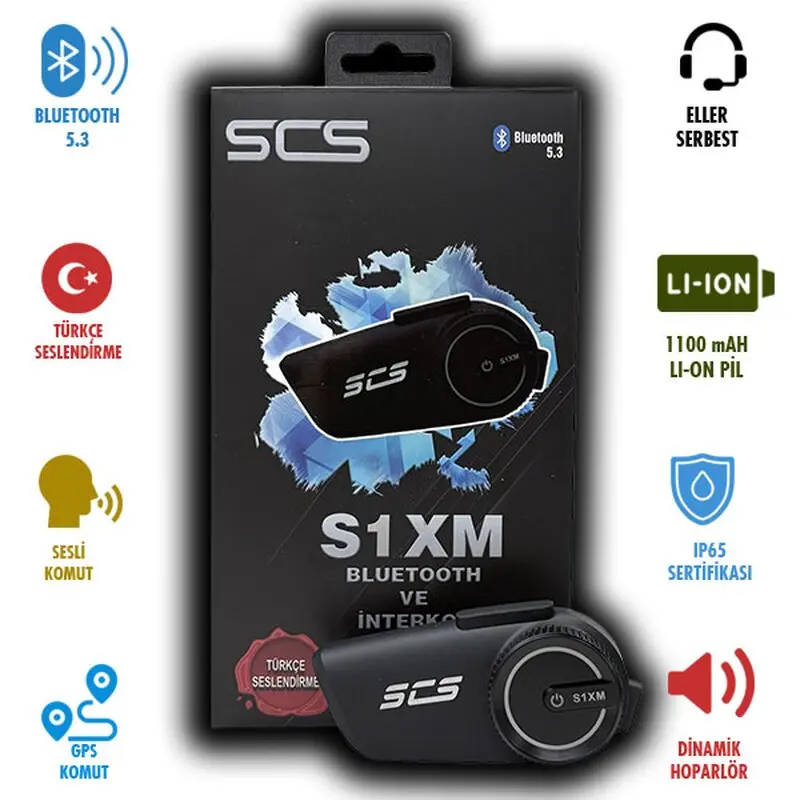 SCS S1XM INTERCOM BLUETOOTH KULAKLIK