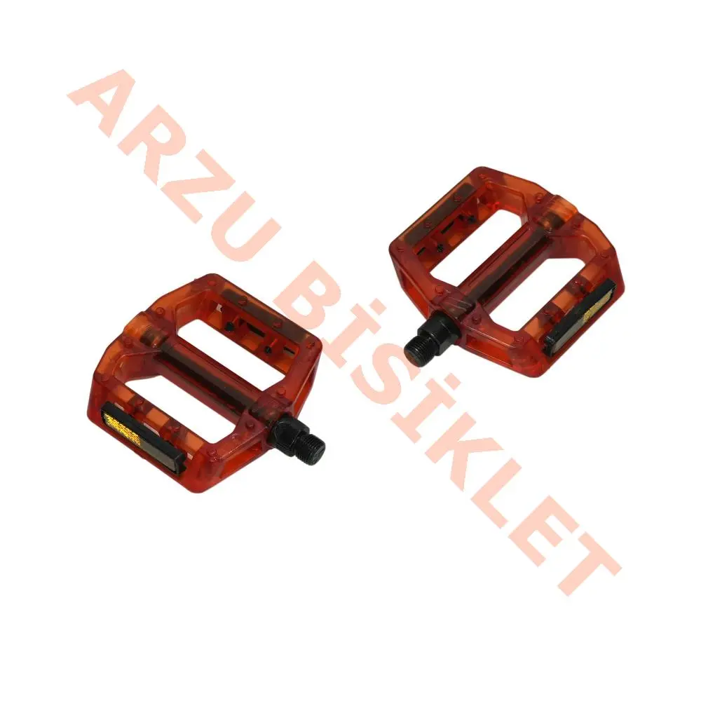 MTB PEDAL BİLYALI [ŞEFFAF] [110MM-100MM] - KIRMIZI