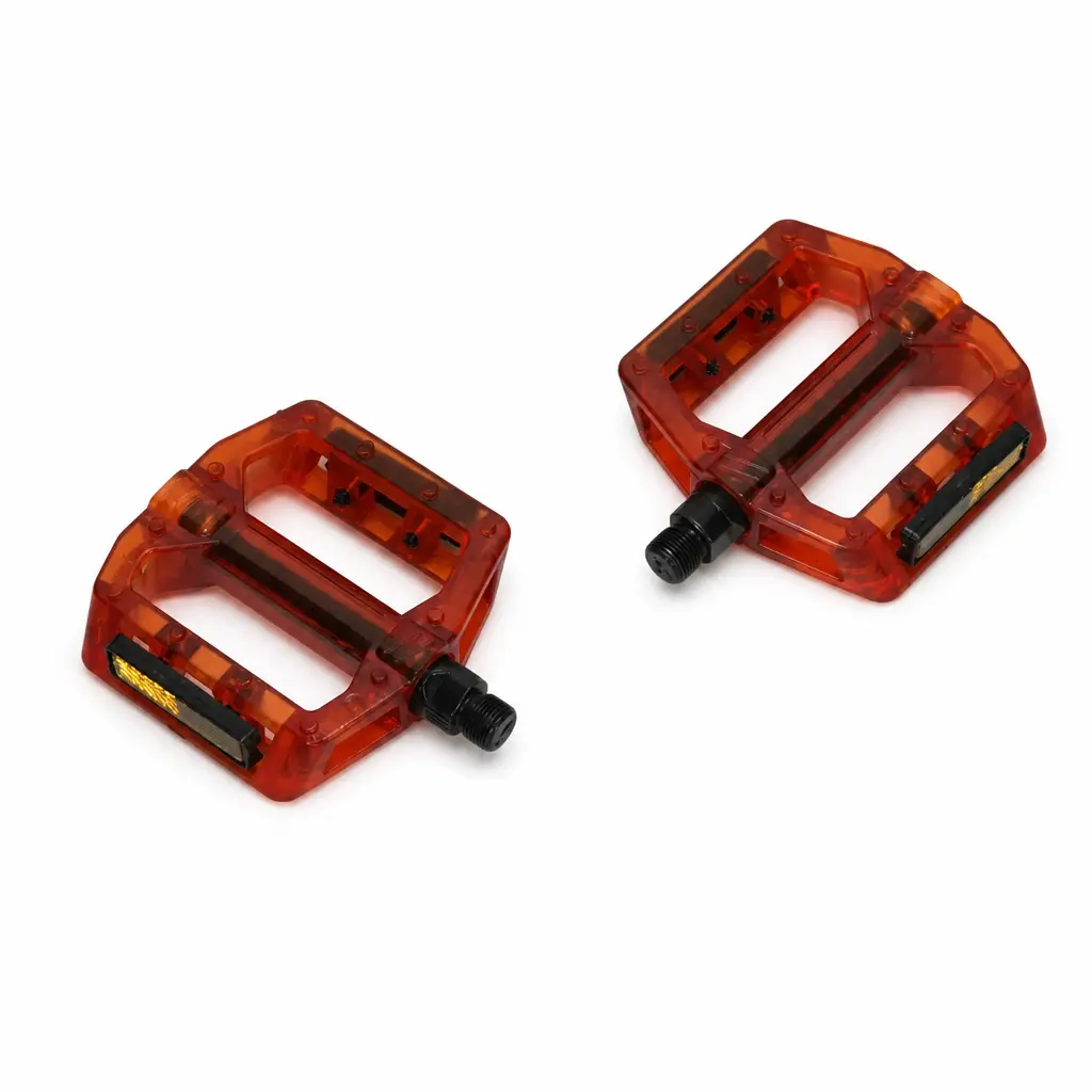 MTB PEDAL BİLYALI [ŞEFFAF] [110MM-100MM] - KIRMIZI
