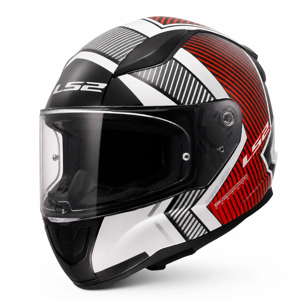 LS2 RAPID 2 L BEDEN EXTRA BEYAZ-KIRMIZI KASK