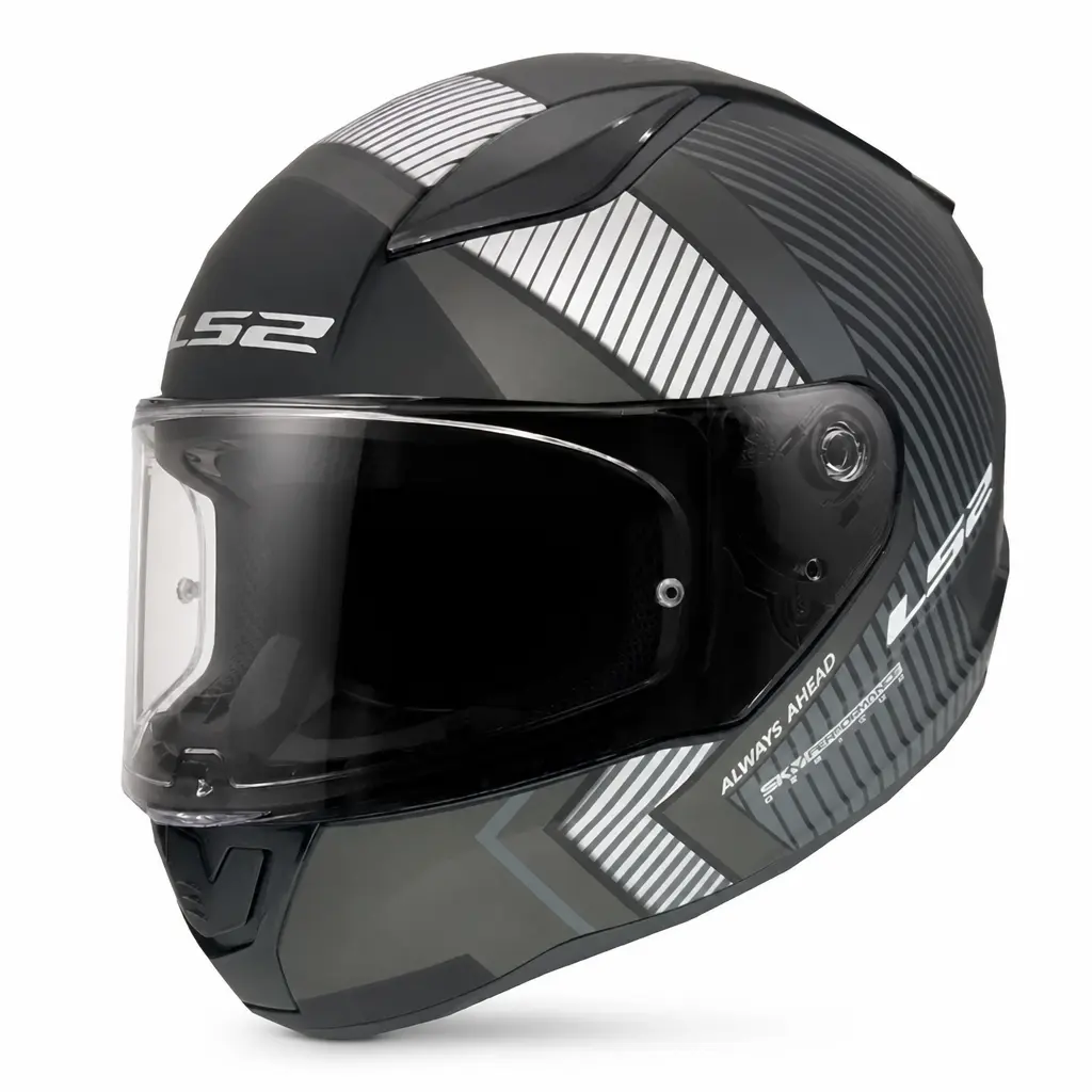 LS2 RAPID-2 L BEDEN EXTRA MAT SİYAH-GRİ KASK