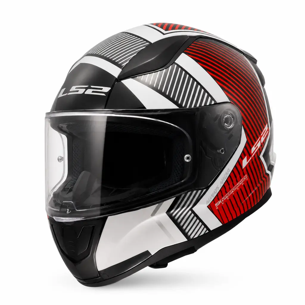 LS2 RAPID-2 XXL BEDEN EXTRA BEYAZ-KIRMIZI KASK