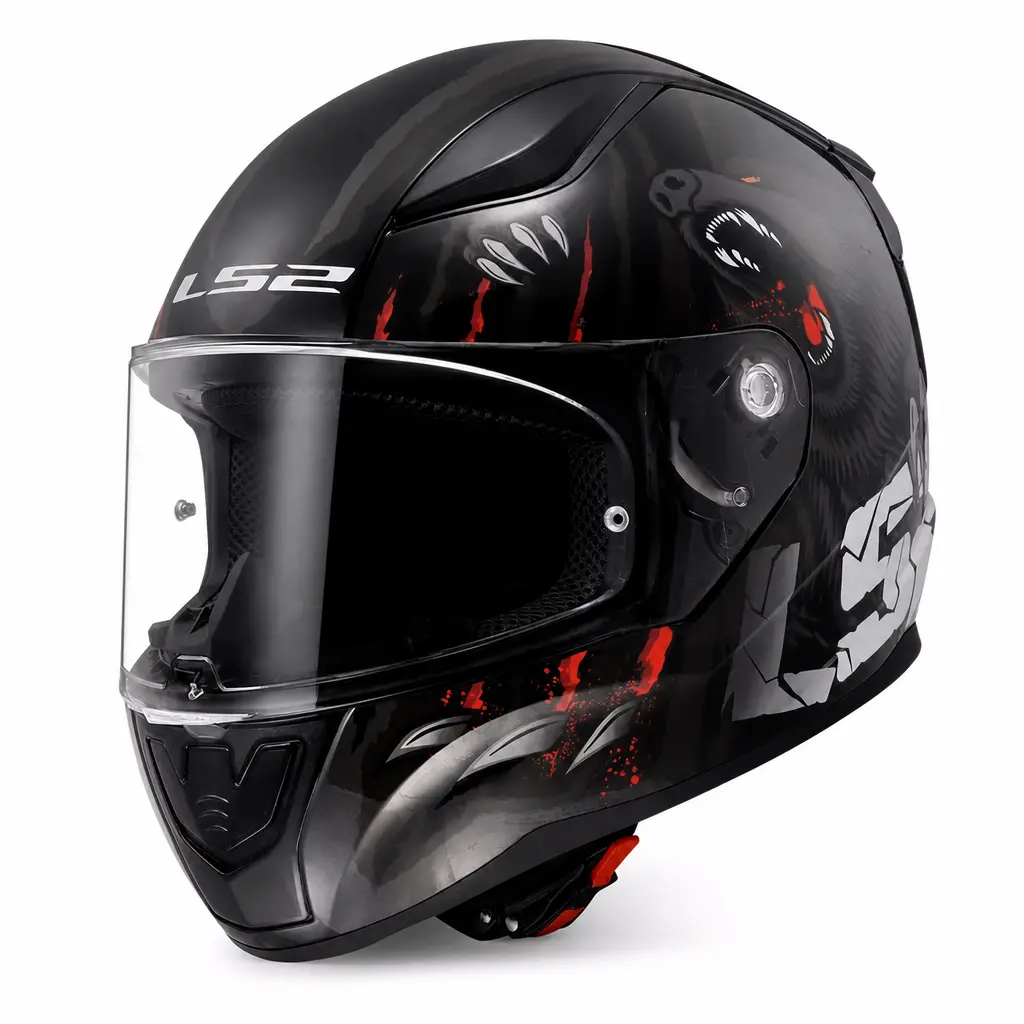 LS2 RAPID-2 XL BEDEN CLAWN MAT SİYAH-GRİ-KIRMIZI KASK