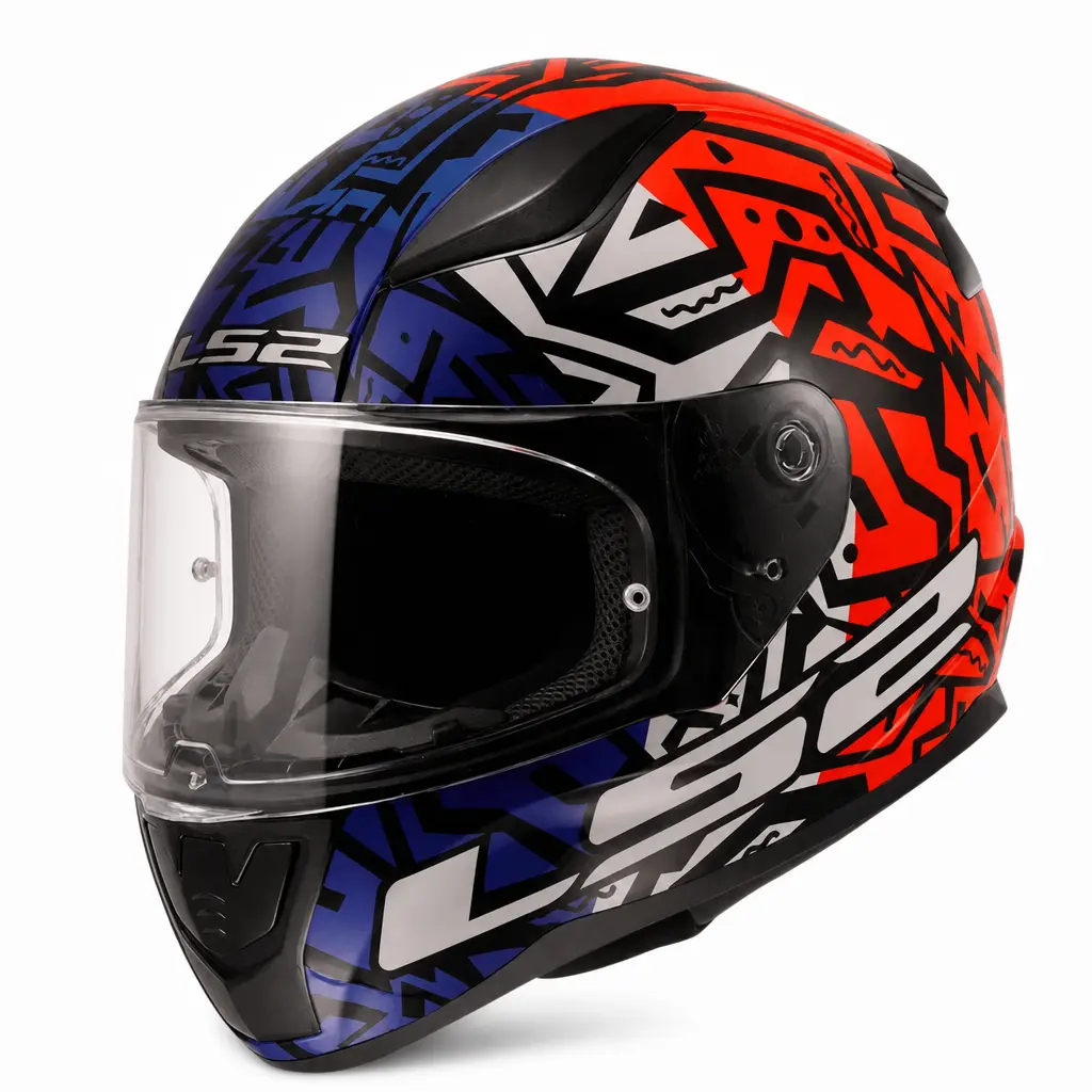 LS2 RAPID-2 XL BEDEN MEMPHIS KIRMIZI-MAVİ KASK