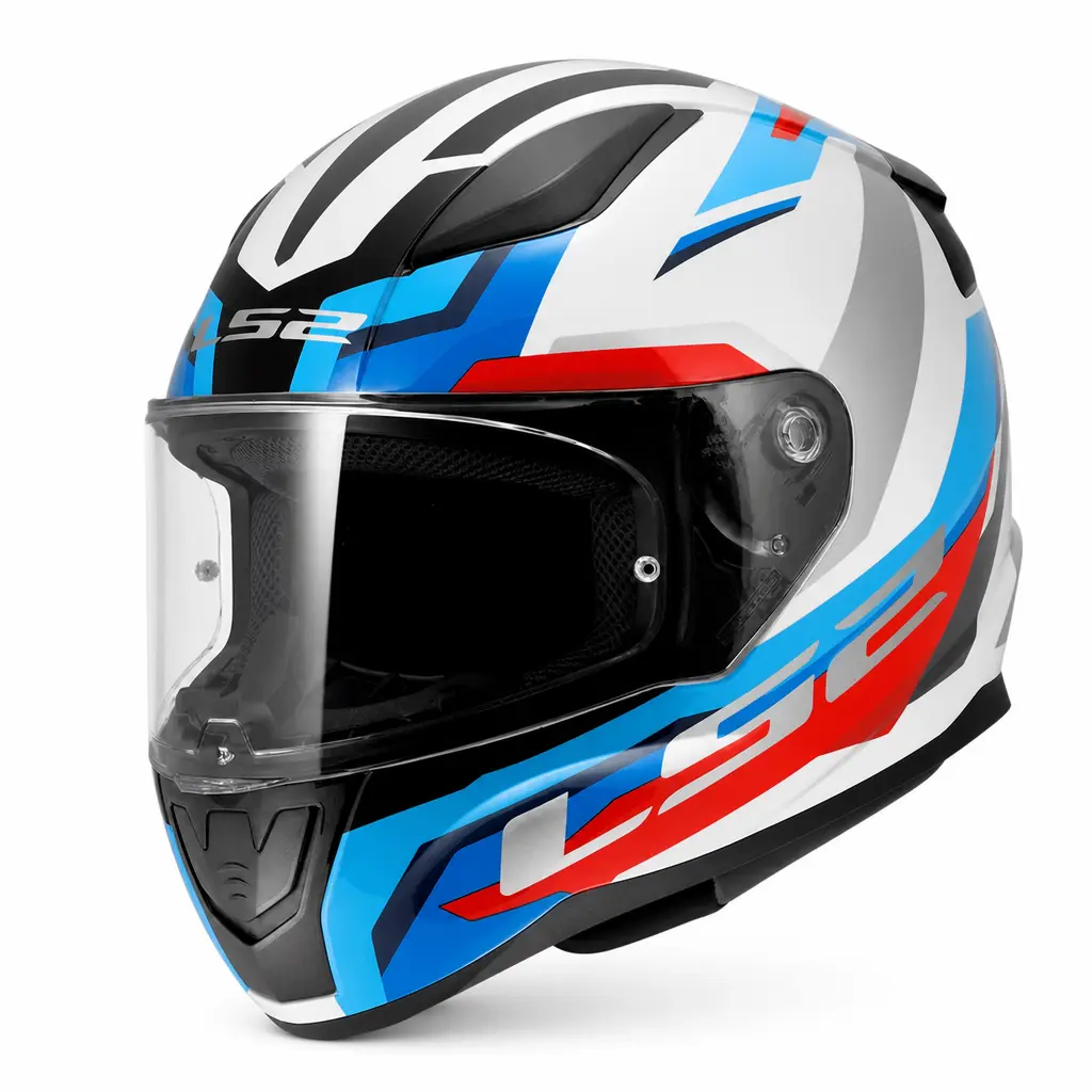 LS2 RAPID 2 L BEDEN HYPER BEYAZ-MAVİ-KIRMIZI KASK