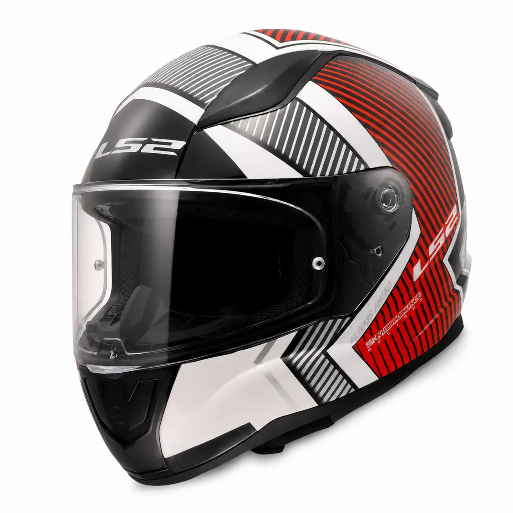 LS2 RAPID 2 XL BEDEN EXTRA BEYAZ-KIRMIZI KASK