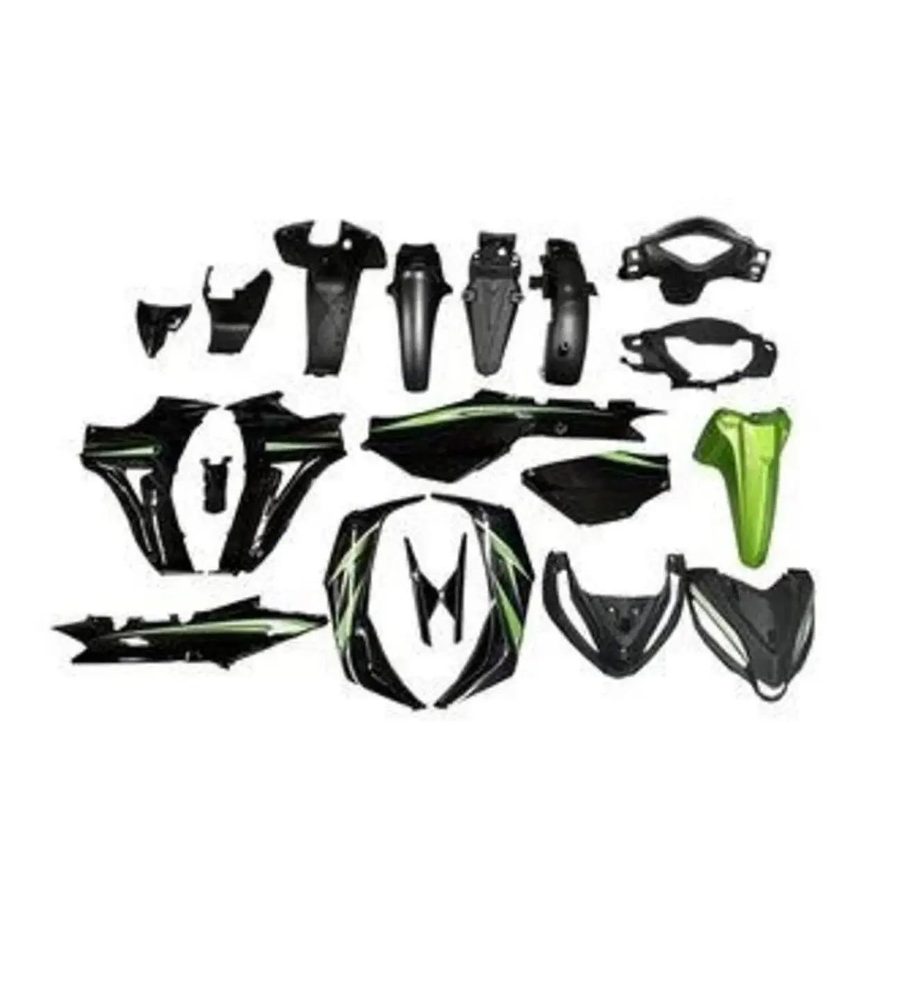 RKS SNIPER PRO UYUMLU KOMPLE KAPORTA SETİ SİYAH/YEŞİL
