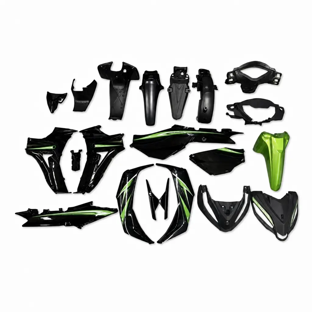RKS SNIPER PRO UYUMLU KOMPLE KAPORTA SETİ SİYAH/YEŞİL