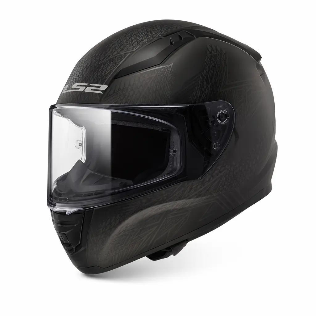 LS2 RAPID 2 TAKAROA L BEDEN MAT SİYAH GREY KASK