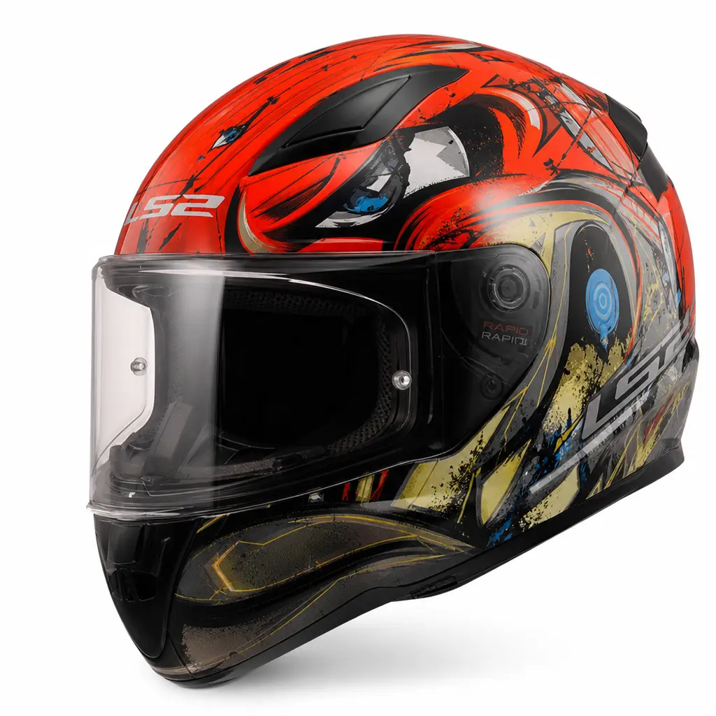 LS2 RAPID 2 L BEDEN SPOX KIRMIZI-GRİ KASK