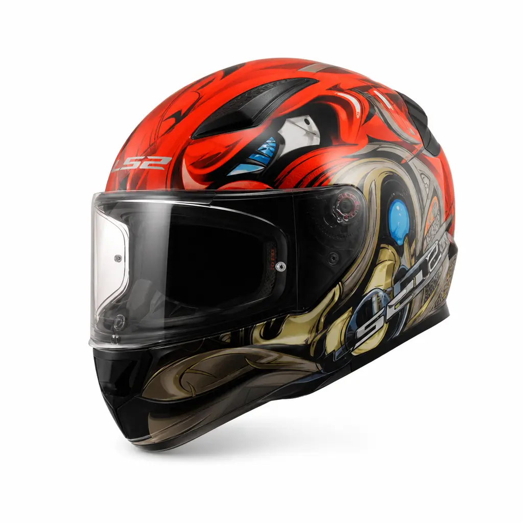 LS2 RAPID 2 XL BEDEN SPOX KIRMIZI-GRİ KASK