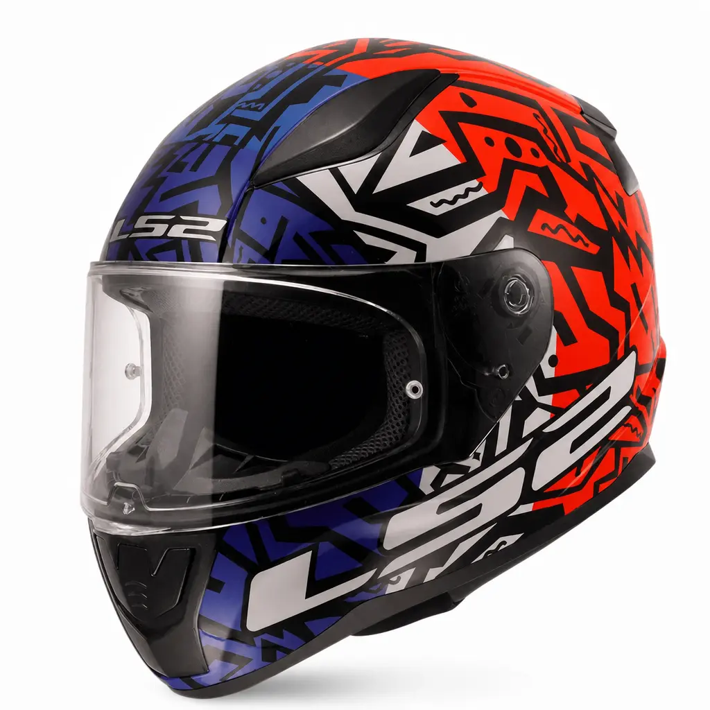 LS2 RAPID 2 M BEDEN MEMPHIS KIRMIZI-MAVİ KASK