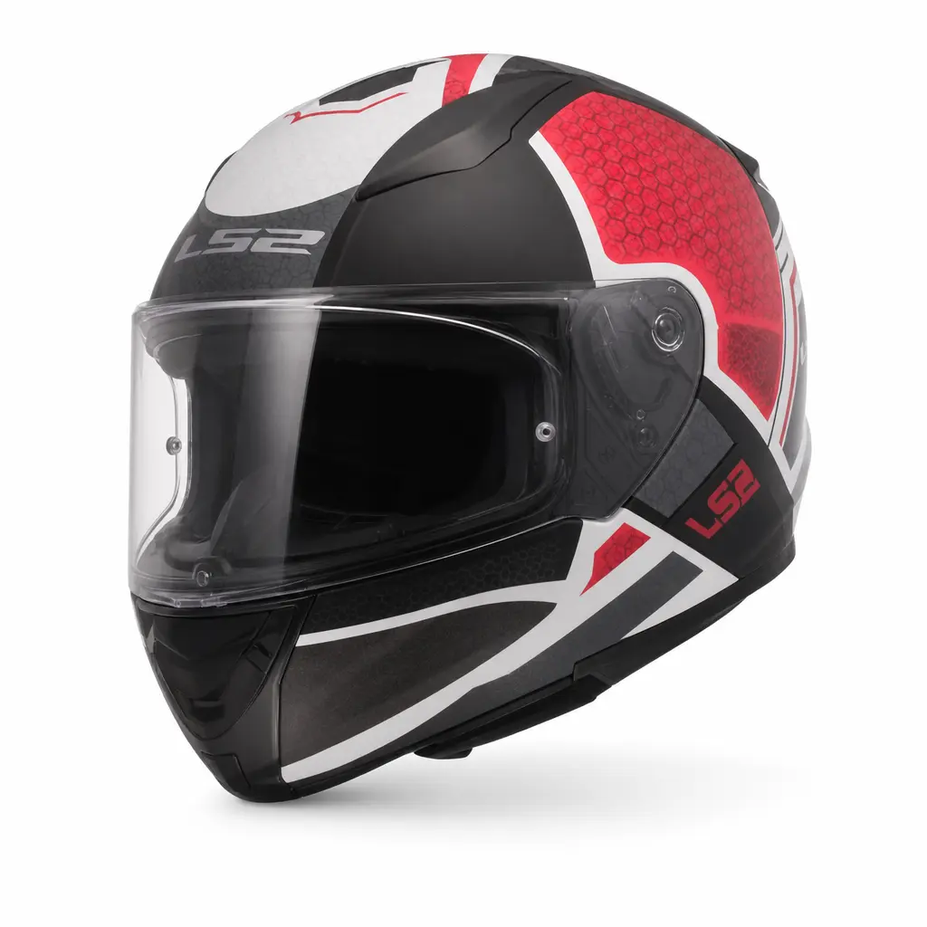 LS2 RAPID-2 L BEDEN GRID MAT BEYAZ-KIRMIZI KASK