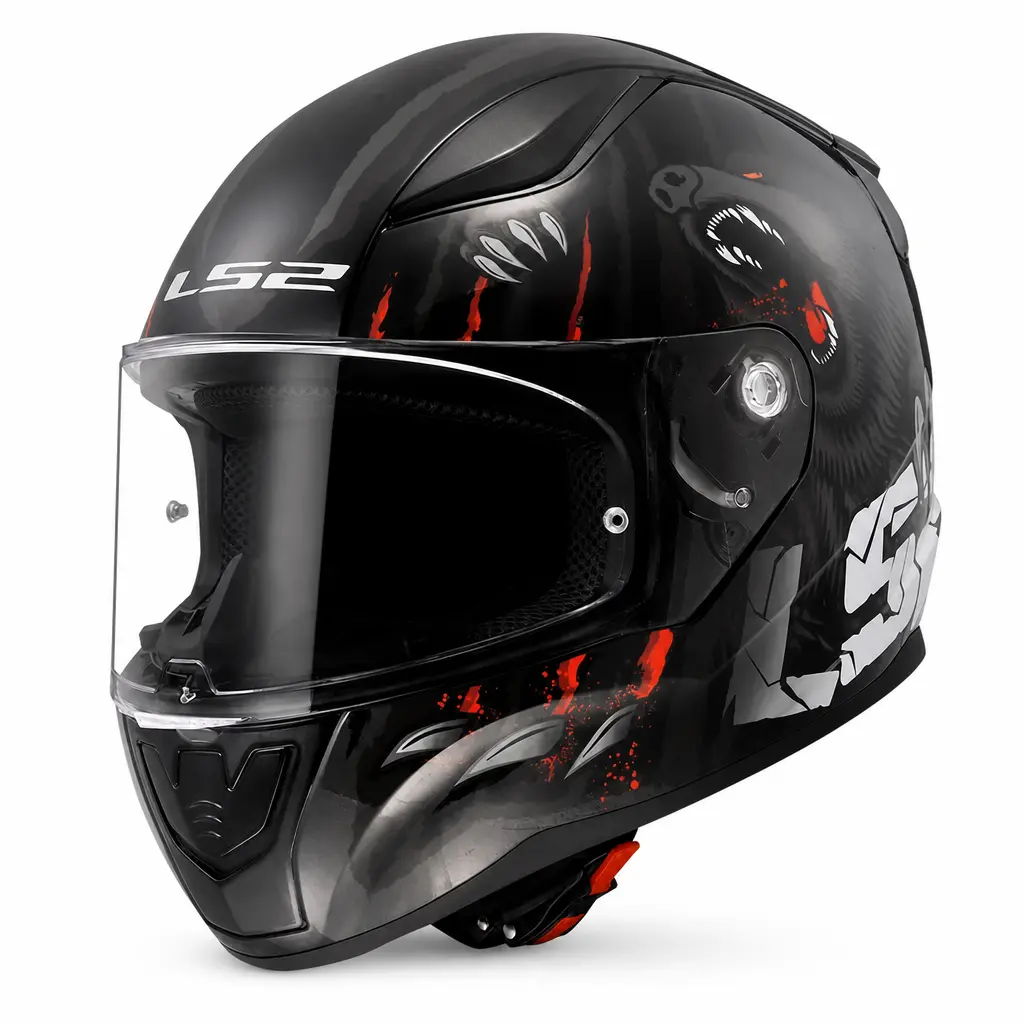LS2 RAPID-2 3XL BEDEN CLAWN MAT SİYAH-GRİ-KIRMIZI KASK