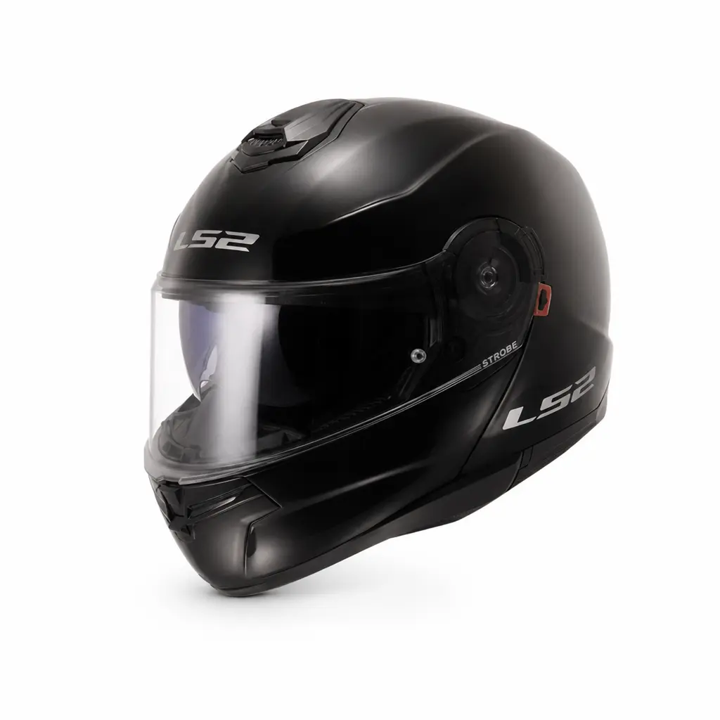 LS2 STROBE-2 XL BEDEN PARLAK SİYAH KASK