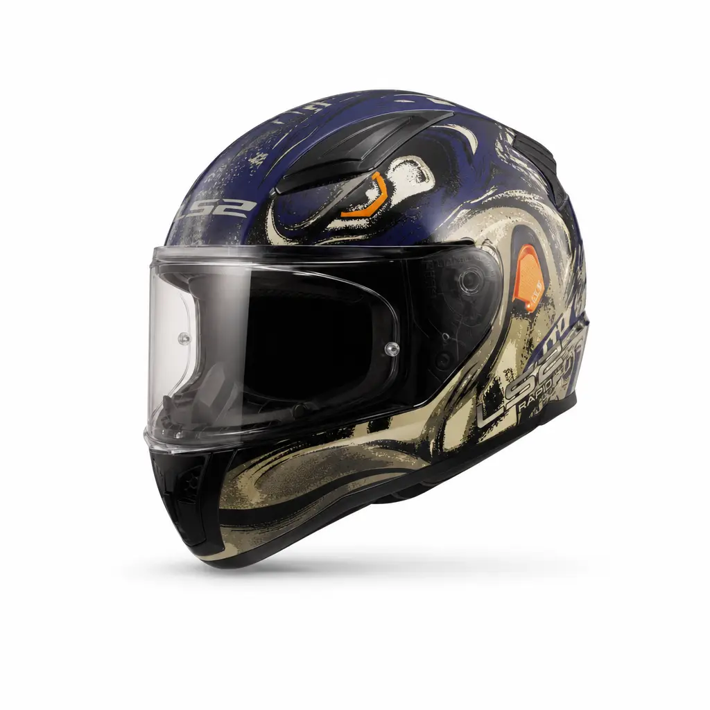 LS2 RAPID-2 XXL BEDEN SPOX MAVİ-GRİ KASK