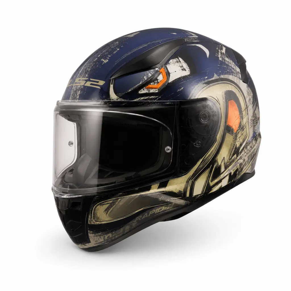 LS2 RAPID-2 L BEDEN SPOX MAVİ-GRİ KASK