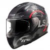LS2 RAPID 2 CIRCLE XL BEDEN MAT SİYAH-KIRMIZI KASK