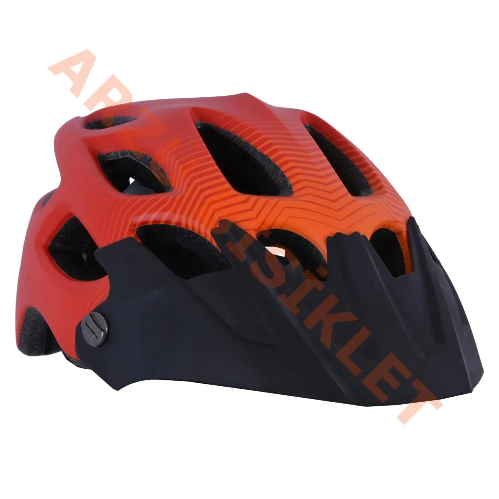 BİSİKLET KASKI YETİŞKİN - VİZÖRLÜ [KARIŞIK RENK-KUTULU] [58 - 61 cm]  - L